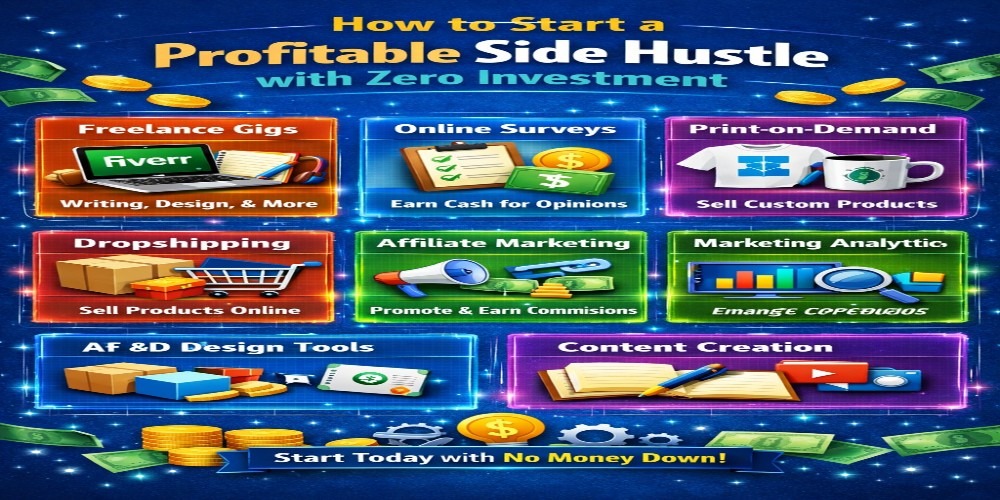 You are currently viewing How to Start a Profitable Side Hustle with Zero Investment