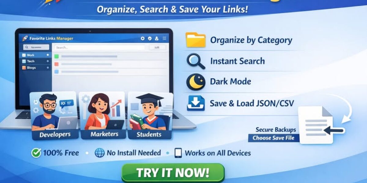 Favorite Links Manager: Organize Your Digital Life
