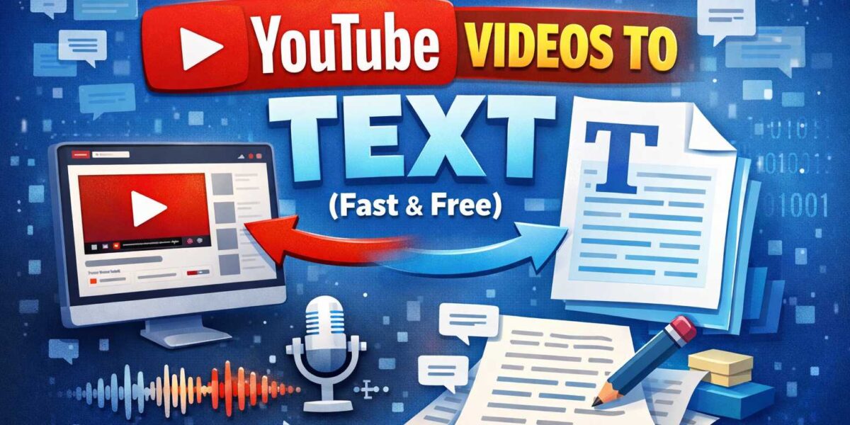 How to Convert YouTube Videos to Text Automatically (Fast & Free)