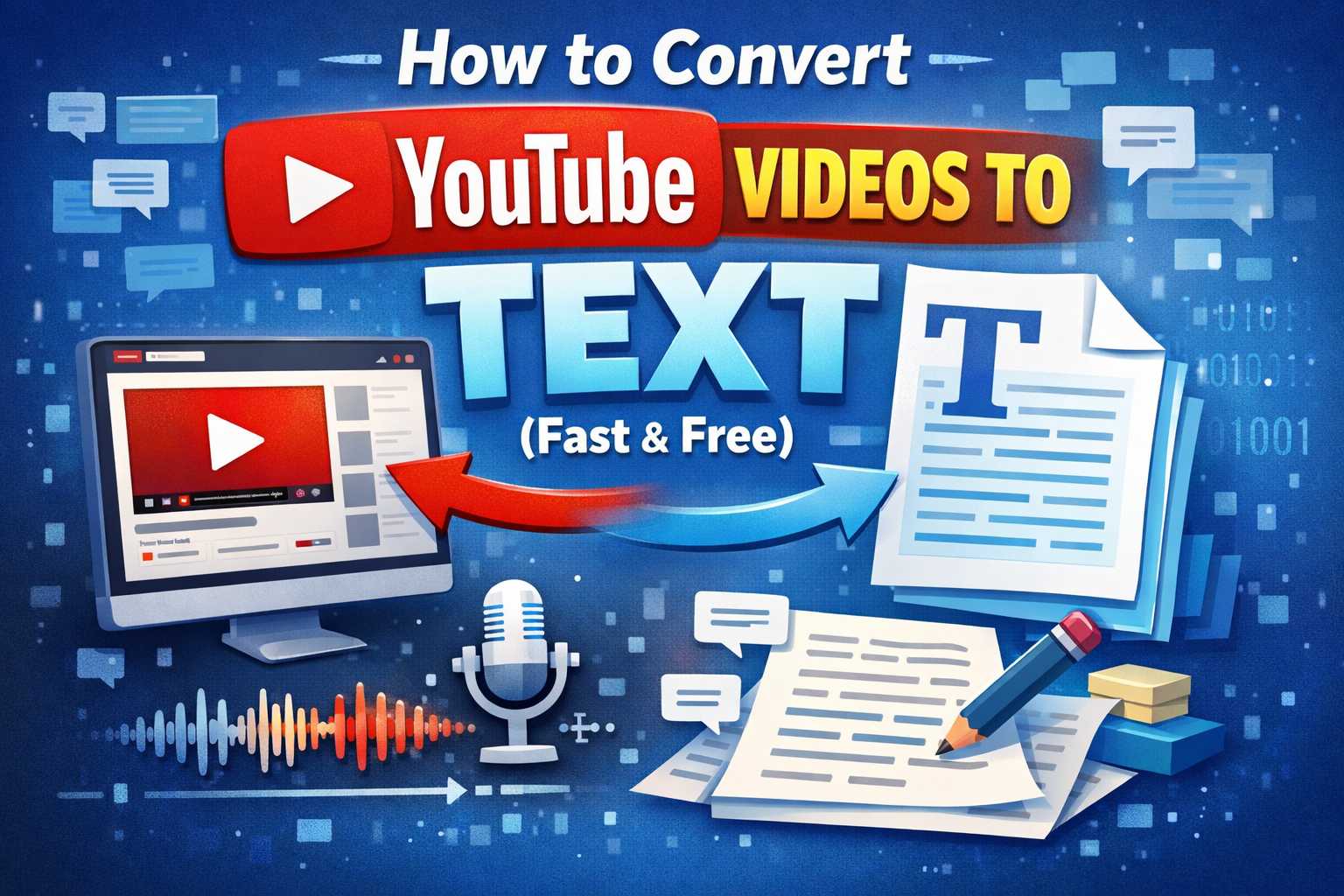 How to Convert YouTube Videos to Text Automatically (Fast & Free)